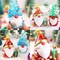 LET'S RESIN Christmas Gnomes Resin Molds, 2 Pcs Santa Gnomes Epoxy Resin Molds with Slouchy Hat Christmas Tree Gnome, Funny Silicone Molds for Epoxy Resin, Christmas Ornaments, Thanksgiving Gifts